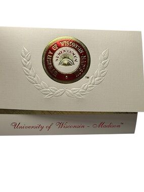 University of Wisconsin Madison Alumni Grad Announcement Cards Embossed Set 11
